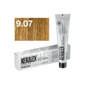 Краситель для волос KERALEX 9.07 Светлый блондин натурально-бежевый, 100 мл