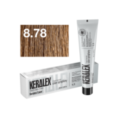 Краситель для волос KERALEX 8.78 Средний блондин бежево-перламутровый 100мл