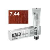 Краситель для волос KERALEX 7.44 Темный блондин интенсивно-медный, 100 мл