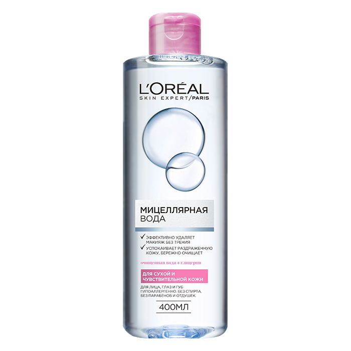 Мицеллярная вода для сухой и чувствительной кожи Loreal Paris фото 1