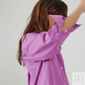 Рубашка оверсайз с длиной под тунику  42 (FR) - 48 (RUS) фиолетовый