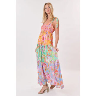 Платье длинное Tantale с цветочным принтом  L разноцветный