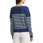 Пуловер в полоску в стиле тельняшки с длинными рукавами HAINVETTE  S синий