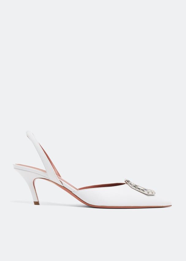 Туфли AMINA MUADDI Camelia slingback pumps, белый CAMELIASLING60-NAPWHI | White фото 1