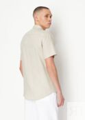 Льняная рубашка классического кроя Armani Exchange, бежевый 8NZC67ZNCFZ11724 | Beige фото 3