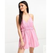 Розовый комбинезон с оборками ASOS DESIGN 125513667 | Pink фото 1