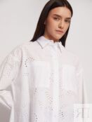 Рубашка из хлопка с вышивкой ришелье zolla