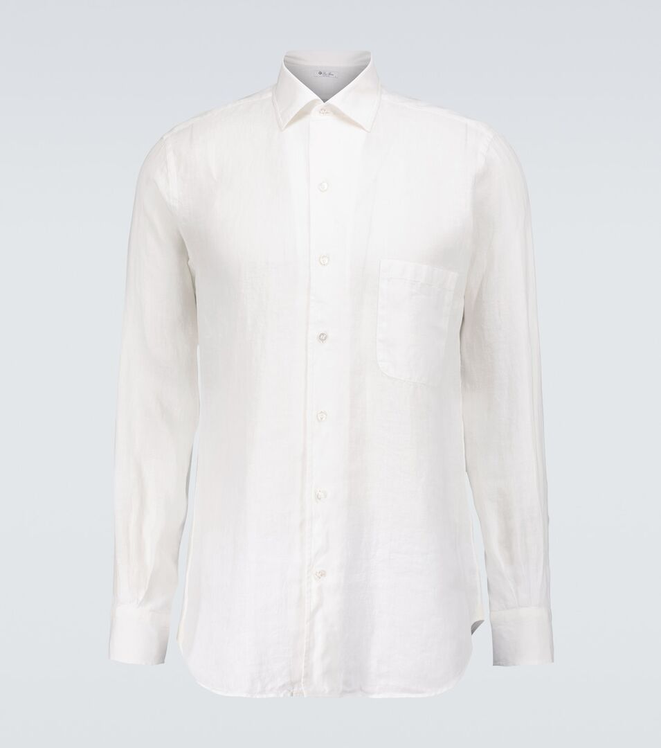 Андре льняная рубашка Loro Piana, белый