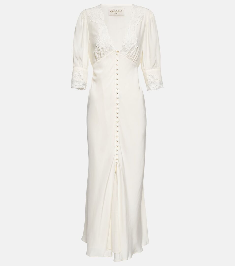 Платье макси Bridal Simone с вышивкой RIXO, белый