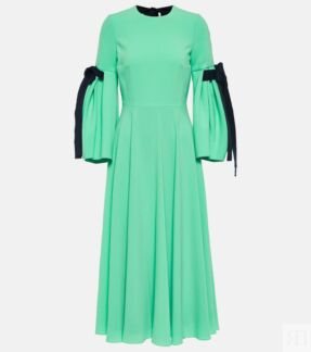 Платье миди Perdita из крепа ROKSANDA, зеленый