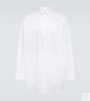 Рубашка из хлопкового поплина Maison Margiela, белый