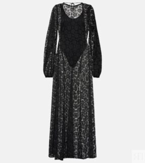 Кружевное платье макси ROTATE BIRGER CHRISTENSEN, черный