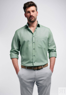 Мужская рубашка ETERNA, зеленая