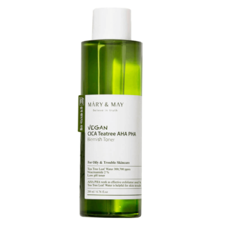 Тоник для лица Mary&May Vegan CICA Tea Tree AHA PHA Toner