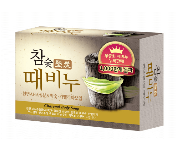 Мыло для умывания Mukunghwa Hardwood Charcoal Scrub Soap фото 1