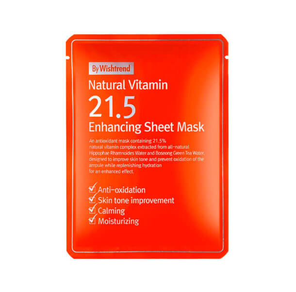 Тканевая маска By Wishtrend Natural Vitamin 21,5% Enchancing Sheet Mask фото 1