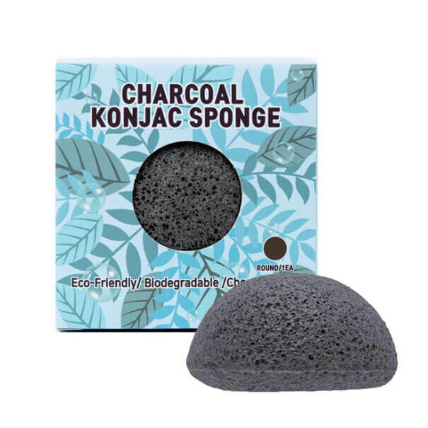 Спонж конняку Trimay Charcoal Konjac Sponge фото 1