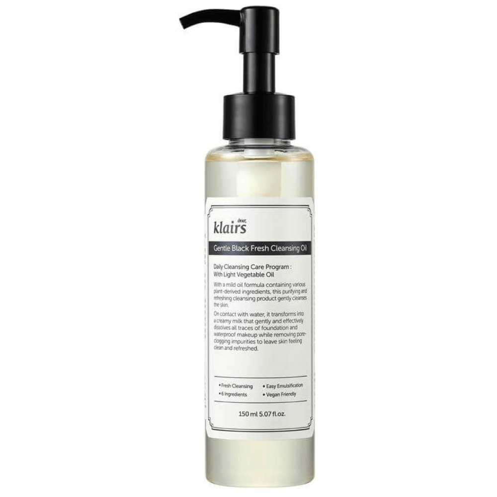 Гидрофильное масло Dear, Klairs Gentle Black Fresh Cleansing Oil фото 1