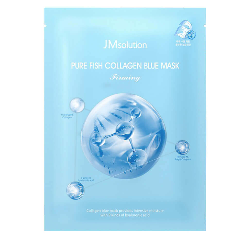 Маска для лица JM Solution Pure Fish Collagen Blue Mask фото 1