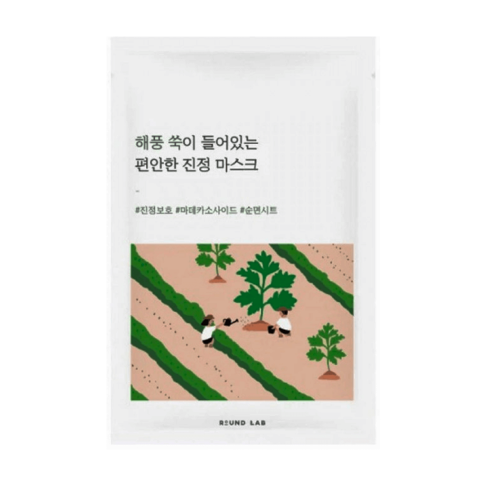 Тканевая маска ROUND LAB Mugwort Calming Sheet Mask фото 1