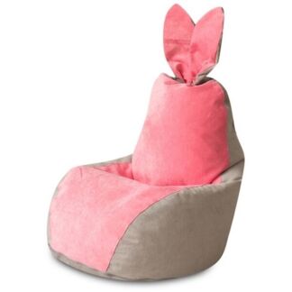Кресло мешок Dreambag Зайчик Серо-Розовый (Классический) 19190