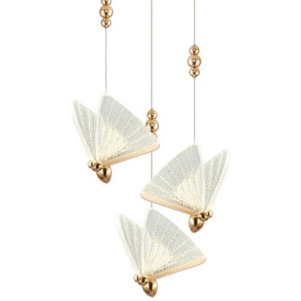 Подвесной светильник светодиодный Delight Collection Butterfly OM8201008-3 OM8201008-3 rose gold фото 1