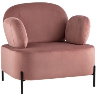 Кресло с подлокотниками велюр пыльно-розовый Stool Group Кэнди УТ000035880