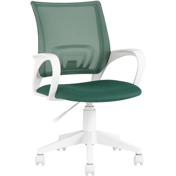 Кресло офисное зеленый крестовина пластик белый Stool Group ST-BASIC-W УТ00