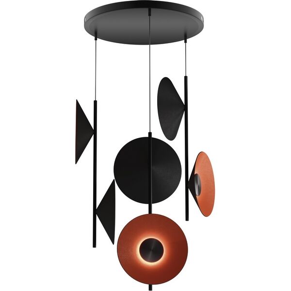 Подвесной светильник ST Luce Sentito SL3003.403.09 Черный/Оранжевый, Черный
