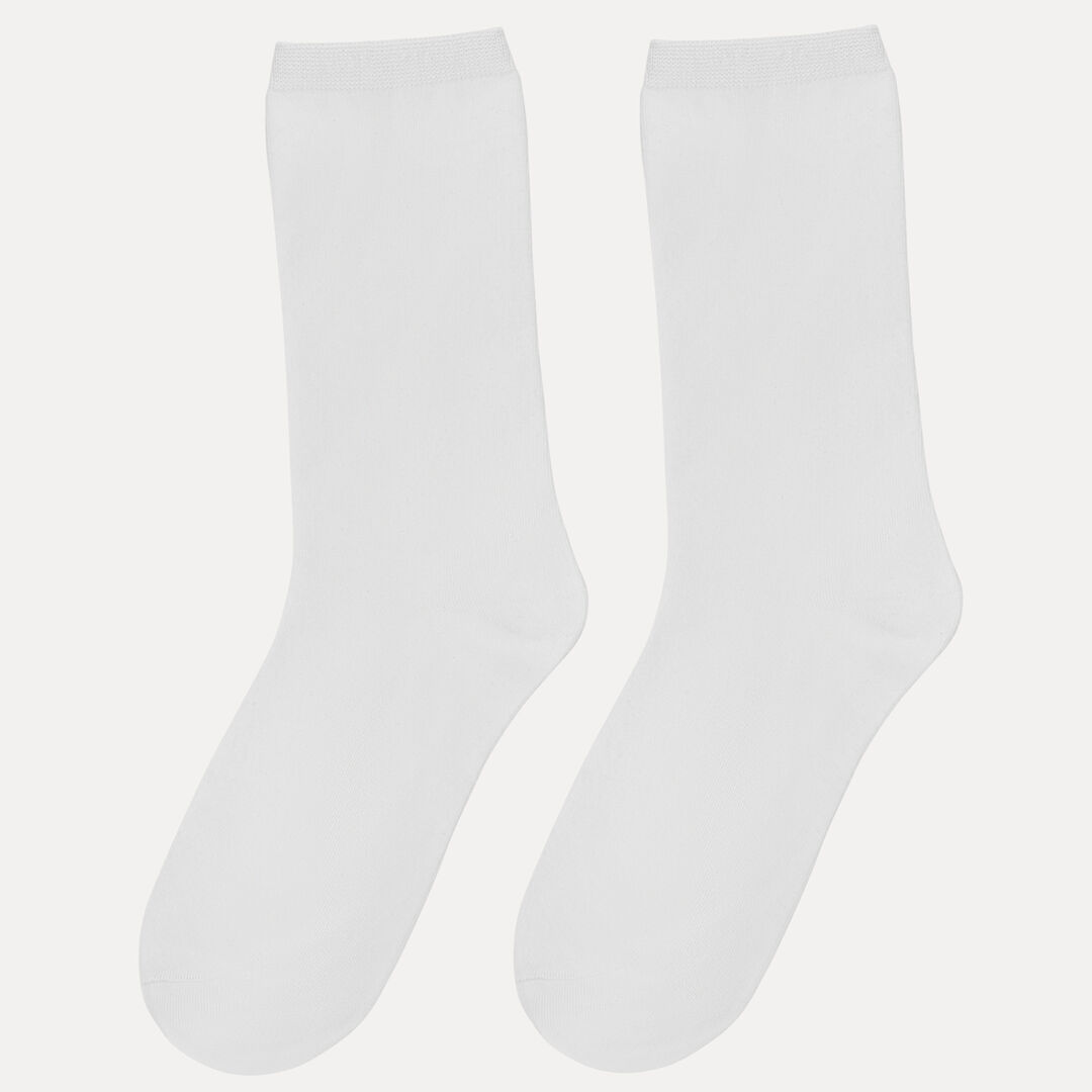 Носки женские, р. 39-41, хлопок/полиэстер, белые, Basic shade