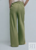 Широкие брюки из хлопка, Зеленый O`Stin