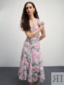 Шифоновое макси платье с цветочным принтом Zarina