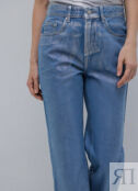 Прямые джинсы с цветным накатом, Голубой O`Stin