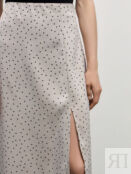 Атласная юбка миди с разрезом Zarina