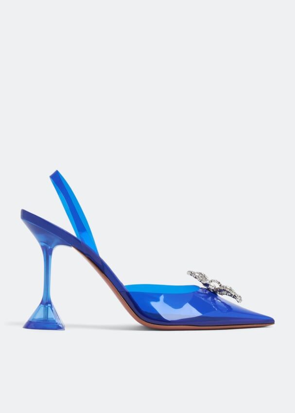 Туфли AMINA MUADDI Rosie sling pumps, синий ROSIESLINGGLASS95-PVELBL | Blue фото 1