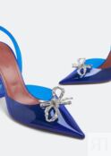 Туфли AMINA MUADDI Rosie sling pumps, синий ROSIESLINGGLASS95-PVELBL | Blue фото 3