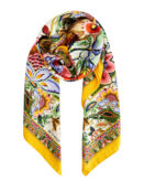 Шелковый платок с набивным флористическим паттерном ETRO
