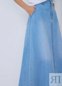 Джинсовая юбка А-силуэта, Голубой O`Stin