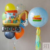 Шар из фольги «Happy Birthday» экскаватор 429676 фото 2