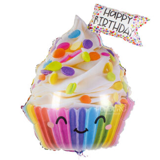 Шар из фольги «Happy Birthday» счастливый кексик