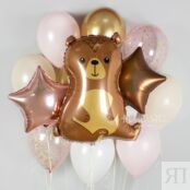 Набор шаров «Мишка» в розовом цвете 254488 фото 1