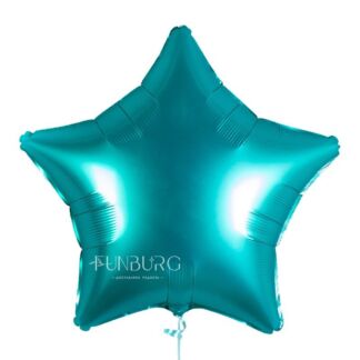 Шар из фольги «Звезда Satin aqua»