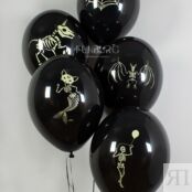 Воздушные шары «Скелеты» золото 169039 фото 3