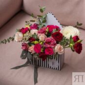 Цветы в конверте «Вишневый поцелуй» 179860 фото 2