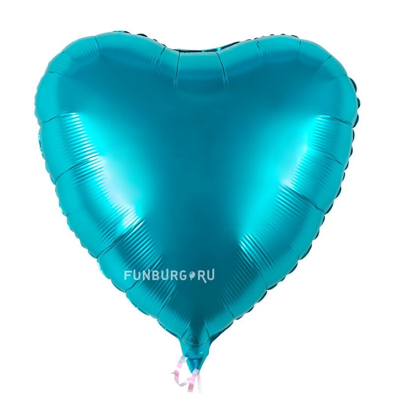 Шар из фольги «Сердце Satin aqua» 149855 фото 1