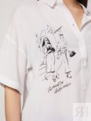 Рубашка из вискозы с коротким рукавом и принтом zolla