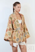 Блузка-кимоно хлопковая с поясом-шнурком befree
