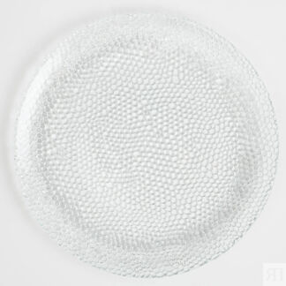 Тарелка обеденная, 28 см, стекло, перламутр, Капли, Grain polar