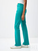 Расклешенные джинсы из твила (зеленый, XXS) sela