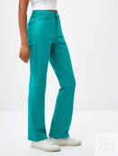 Расклешенные джинсы из твила (зеленый, XXS) sela